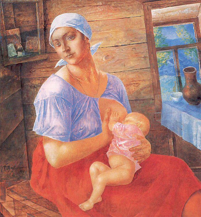 Petrov-Vodkin, Kozma Mother Spain oil painting art